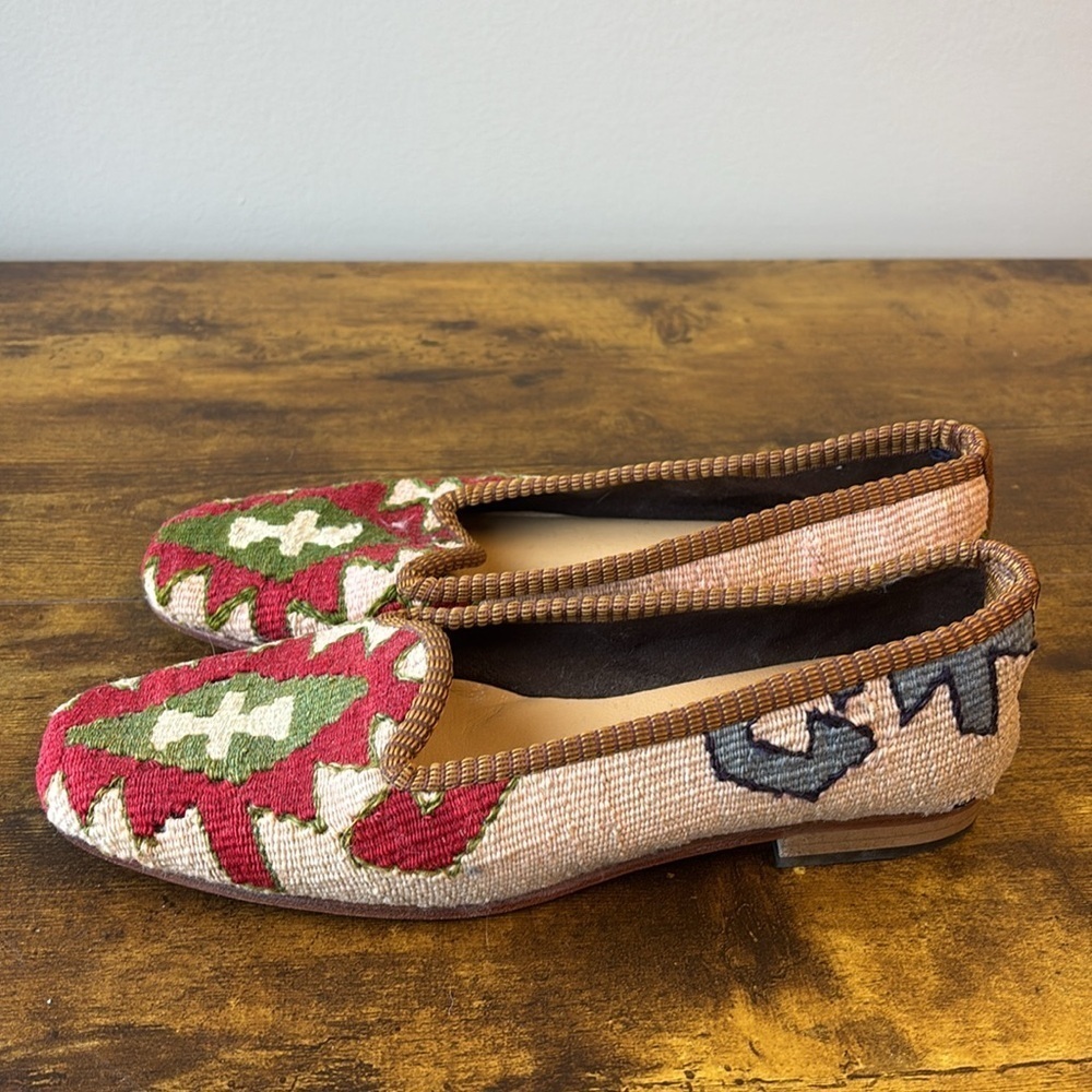 Colorful Patterned Women's Loafers 39
